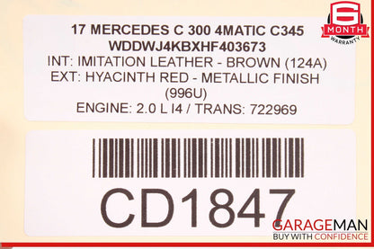 Mercedes-Benz C300 Unknown 2056980954/ A2056980954/ A 205 698 09 54 0954, 2056905605/ A2056905605/ A 205 690 56 05 5605, 2056901306/ A2056901306/ A 205 690 13 06 1306 OEM
