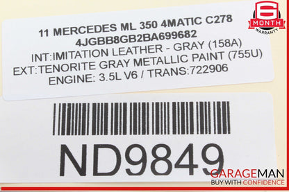 10-11 Mercedes W164 ML350 4MATIC ML550 Speedometer Instrument Cluster OEM