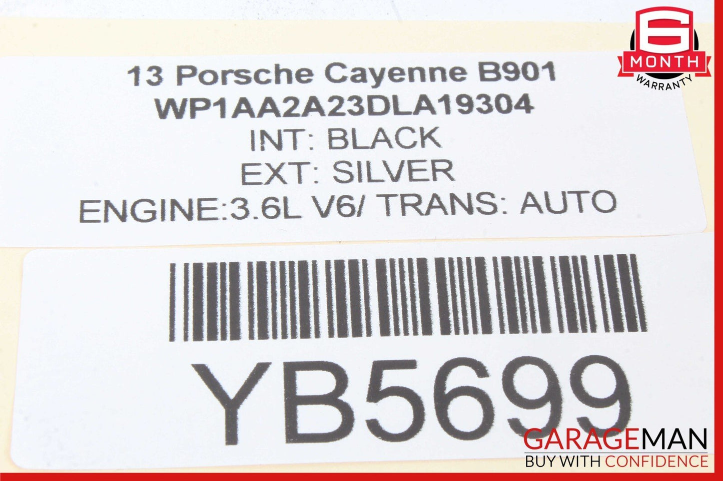 11-14 Porsche Cayenne 958 Sun Visor Sunvisor Front Left Driver Side OEM