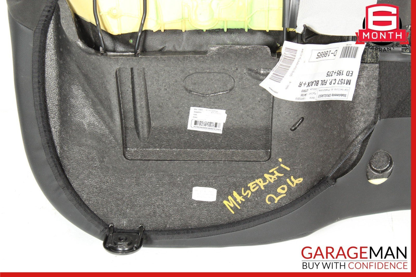 14-22 Maserati Ghibli M157 Rear Seat Cushion Lower Bottom Black OEM