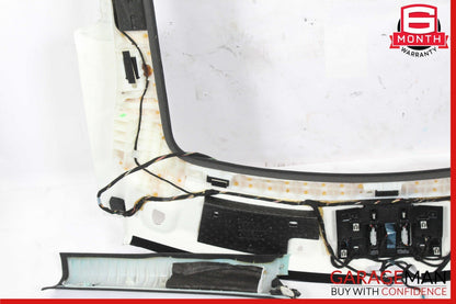 12-20 Tesla Model S Panoramic Roof Headliner Trim Bow Interior Pillars Cover Set