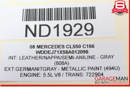 07-10 Mercedes W216 CL550 S550 Speedometer Odometer Instrument Cluster Gauge
