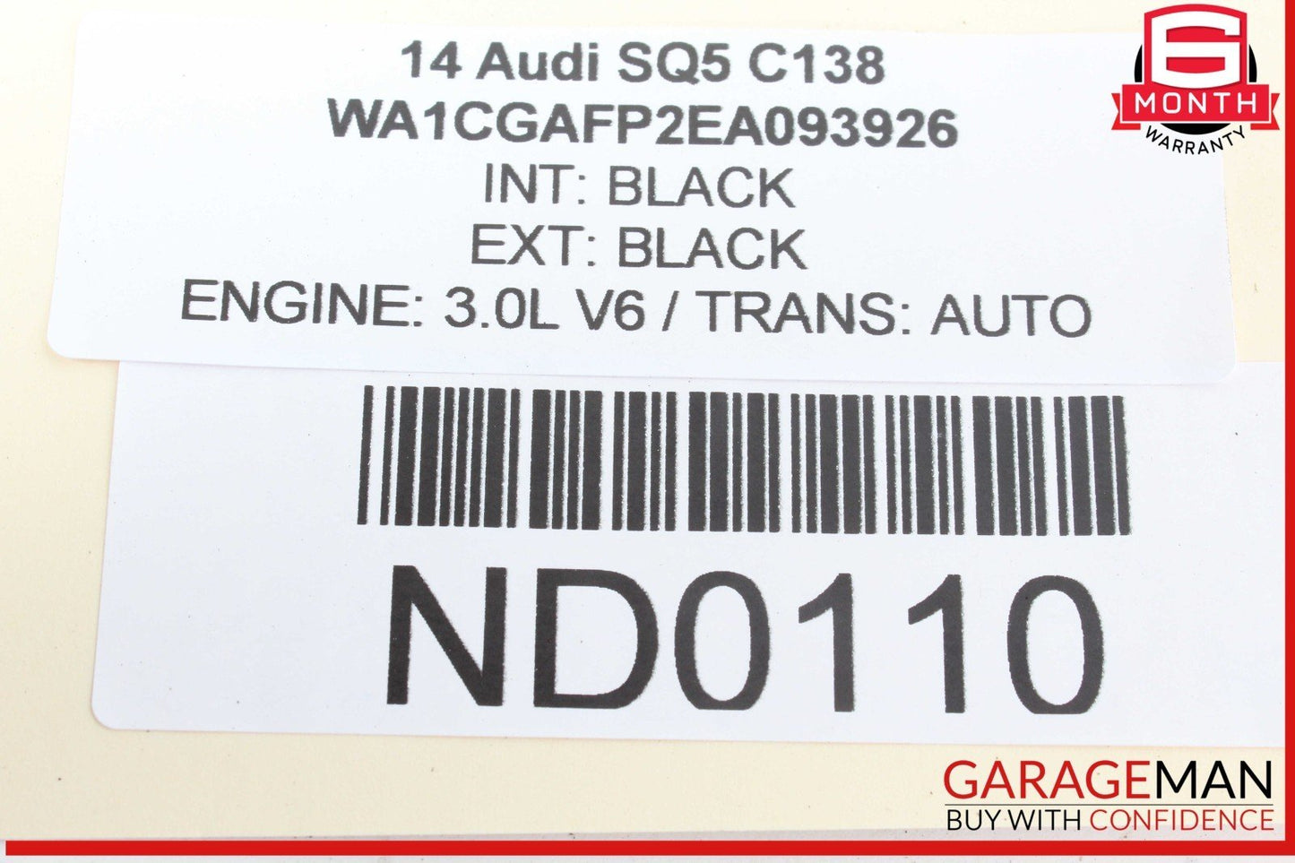 13-17 Audi SQ5 Q5 Rear Right Passenger Side Tail Light Lamp LED 8R0945094D OEM