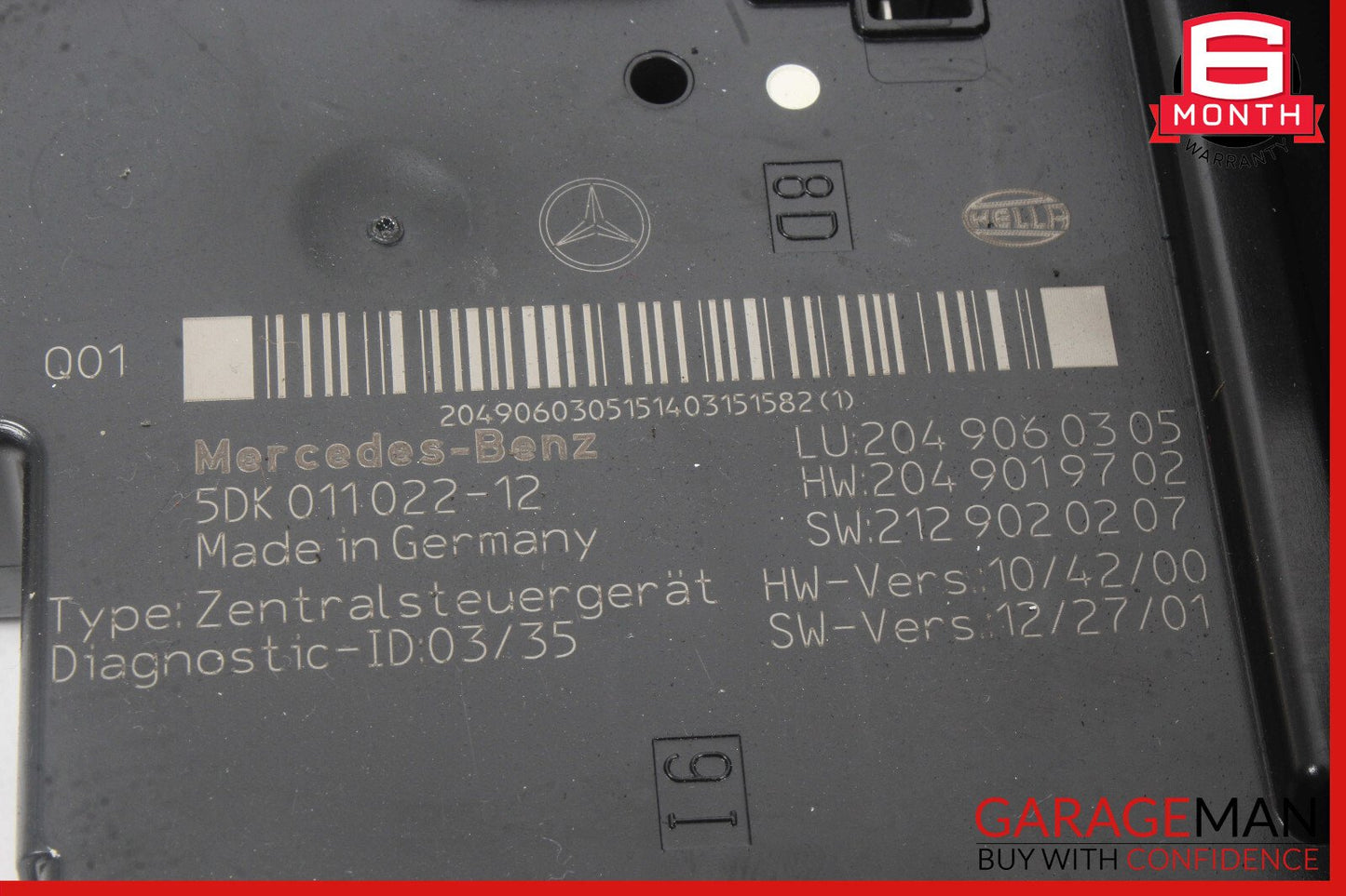 12-14 Mercedes W204 C250 C300 C350 Rear Fuse Relay Box Module 2049060205 OEM