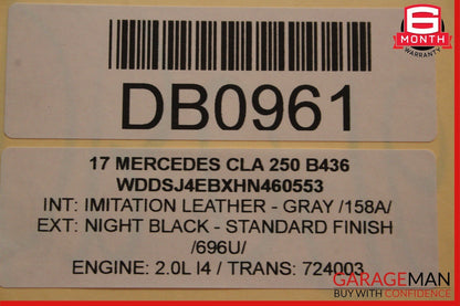 14-18 Mercedes W117 CLA250 Complete Front Right Side Top Upper Seat Cushion OEM