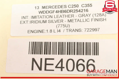 12-14 Mercedes W204 C250 Intercooler Hose Right Side 2045282682 OEM
