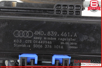 17-24 Audi Q7 Rear Left Driver Side Window Regulator Motor 4M0837461A OEM