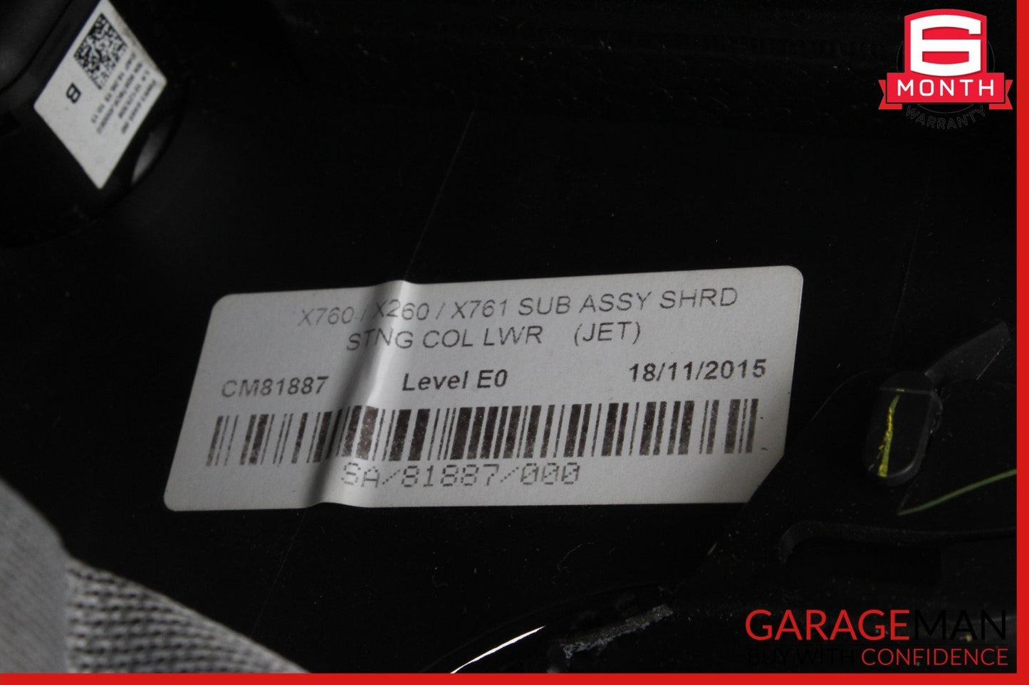 16-20 Jaguar XF Cluster & Steering Column Trim Shroud Bezel Cover Set OEM