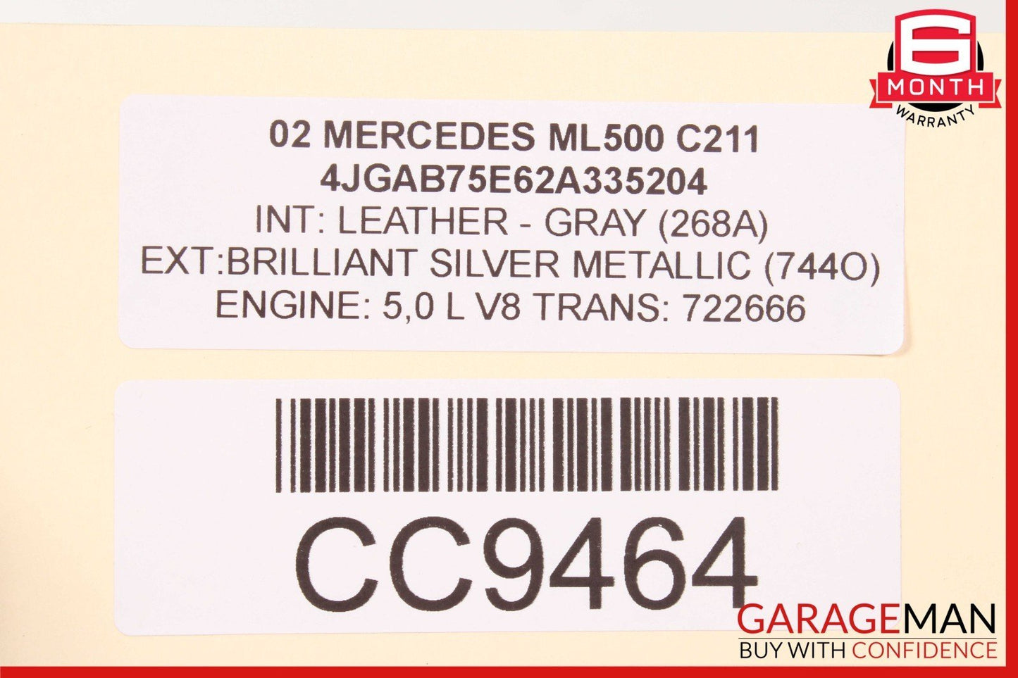 02-05 Mercedes W163 ML500 ML320 ML350 Fender Front Left Side OEM