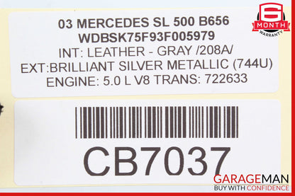 03-06 Mercedes R230 SL500 SL55 AMG Door Keyless Go Entry Antenna Module OEM