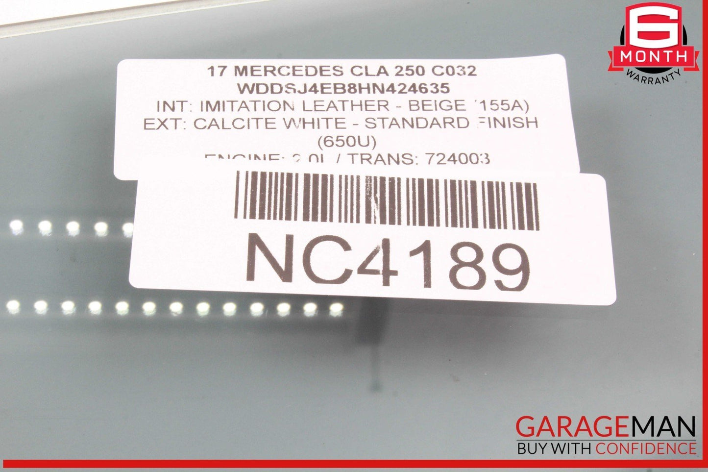 14-18 Mercedes W117 CLA250 Front Left Driver Side Door Window Glass OEM