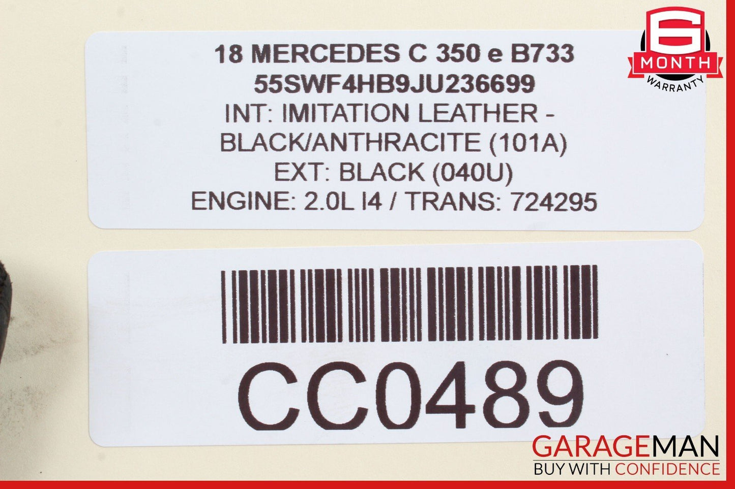 16-18 Mercedes W205 C350e 2.0L Engine Motor Cover Shield Guard Trim Panel OEM