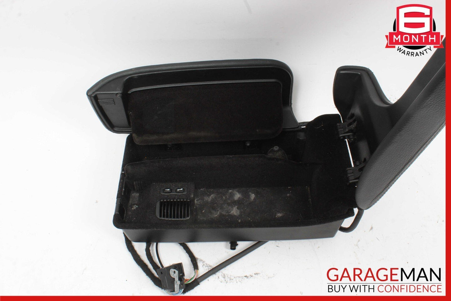 03-06 Mercedes W220 S55 AMG Front Center Console Armrest Arm Rest Assy Black