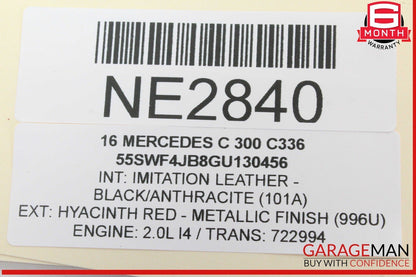 15-20 Mercedes W205 C300 GLC300 Rear Left Side Door Window Regulator Motor OEM