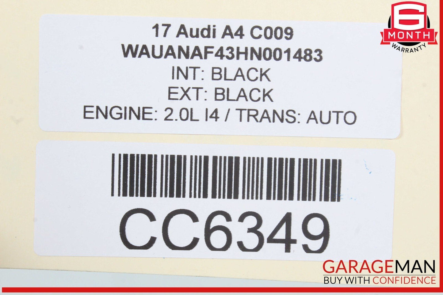 17-24 Audi B9 A4 Sunroof Sun Shade Roof Glass Frame Track OEM