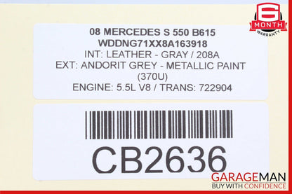 07-10 Mercedes W221 S550 CL550 Steering Wheel Black 2218201611 OEM