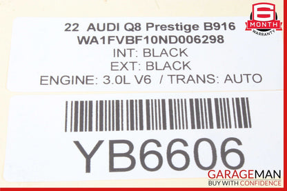 19-23 AUDI Q8 REAR SUBWOOFER SPEAKER BASS BOX 4M8035621A OEM