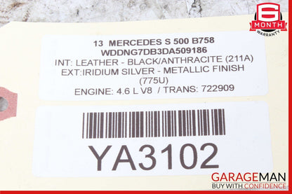 11-18 Mercedes W221 S550 4.7L V8 Left Side Turbocharger Turbo Charger Manifold