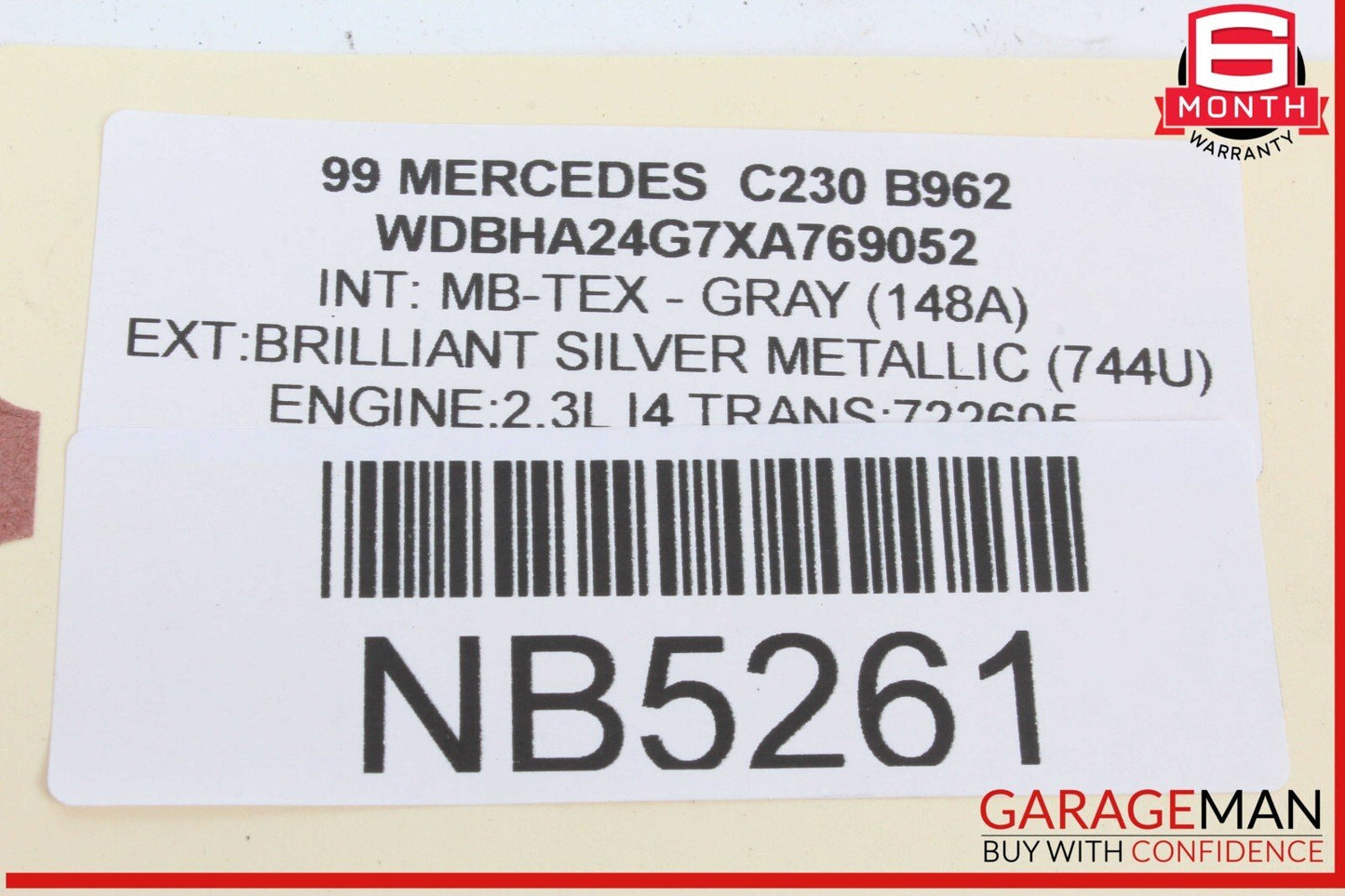 94-00 Mercedes W202 C230 C220 Front Slam Panel Bonnet Catch Mount OEM
