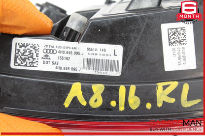 15-18 Audi A8 S8 Rear Left Driver Side Outer Tail Light Lamp 4H0945095J OEM
