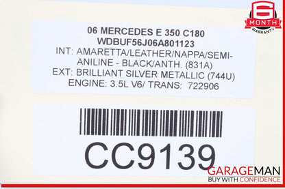 03-09 Mercedes W211 E350 Left Driver Side Fender Assembly OEM