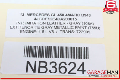 13-19 Mercedes X166 GL450 4MATIC Rear Subwoofer Speaker 1668202802 OEM