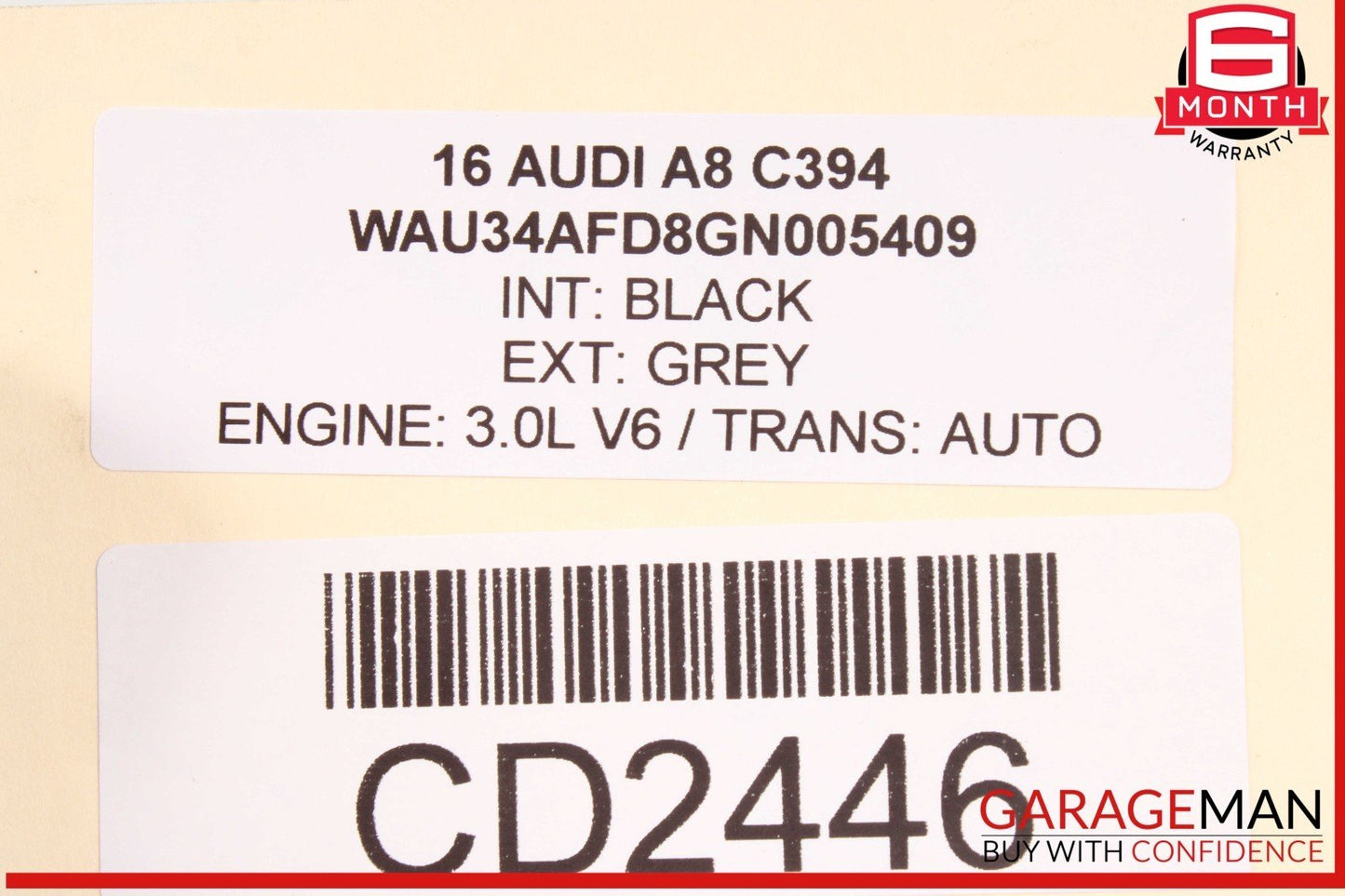 13-18 Audi A8 Quattro Fuel Gas Tank Reservoir w/ Filler Neck OEM