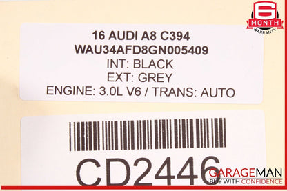 13-18 Audi A8 Quattro Fuel Gas Tank Reservoir w/ Filler Neck OEM