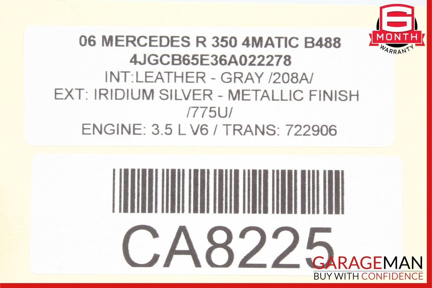 06-13 Mercedes W251 R350 ML450 Rear Right Side Quarter Glass Window Motor OEM