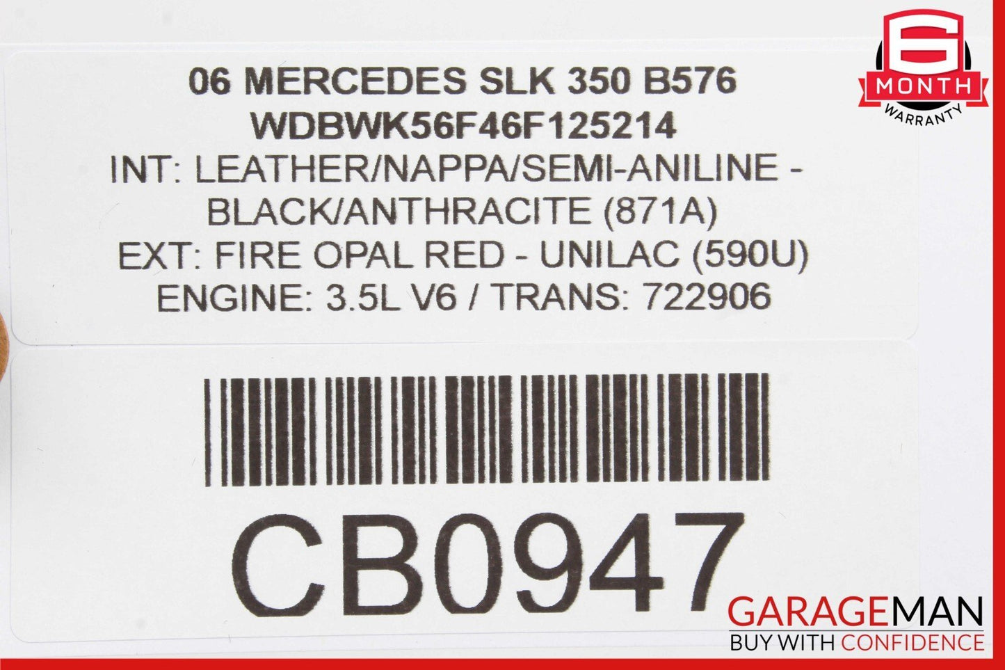 05-11 Mercedes R171 SLK350 SLK300 Front Right Side Door Lock Latch Actuator OEM