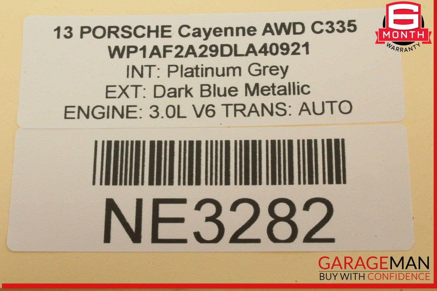 11-18 Porsche Cayenne 958 AWD Rear Right Passenger Side Window Regulator Motor