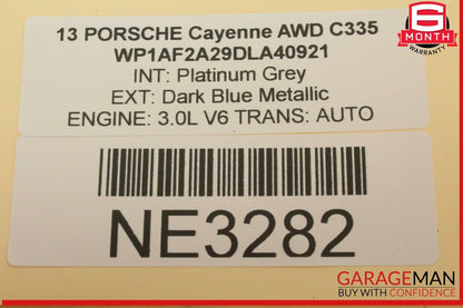11-18 Porsche Cayenne 958 AWD Rear Right Passenger Side Window Regulator Motor