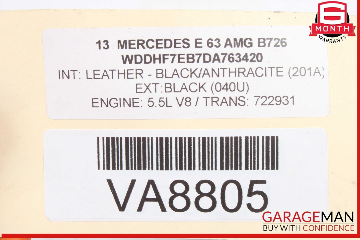 08-17 Mercedes W212 E63 AMG Trunk Lid Latch Lock Actuator 2047500261 OEM