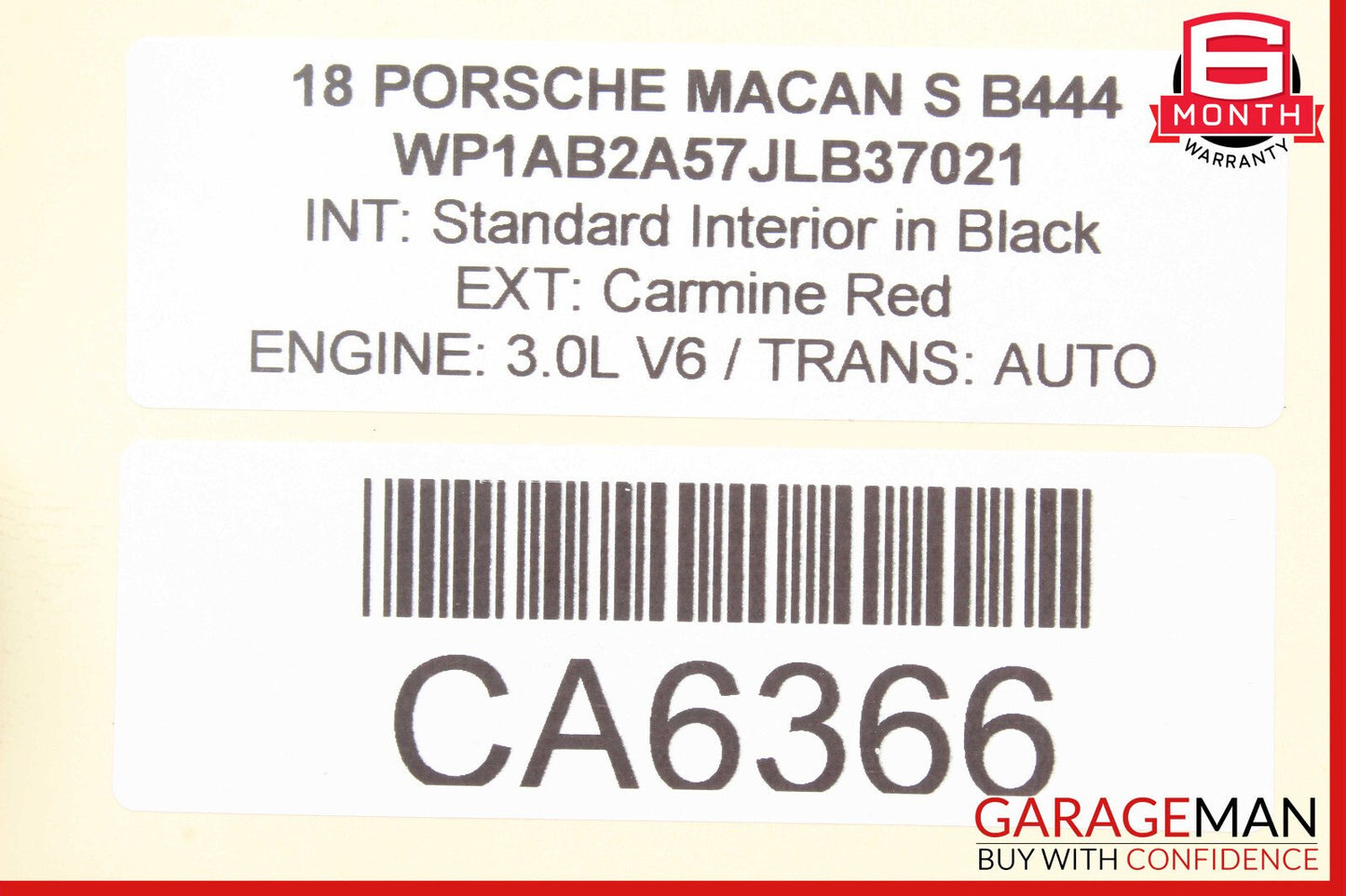15-18 Porsche Macan S Engine Cooling Fan Motor 95B959455 OEM