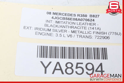 06-10 Mercedes W251 R350 R500 R320 Left Driver Side Tail Light Lamp OEM