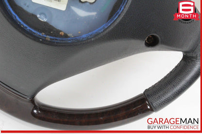 05-08 Mercedes R171 SLK280 Front Left Driver Side Steering Wheel Wood Black OEM