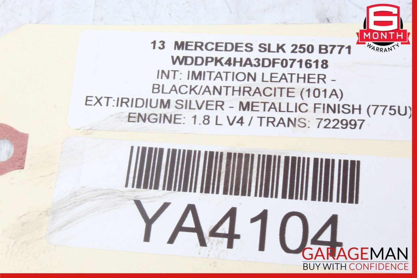 12-16 Mercedes R172 SLK250 SLK300 Master Cylinder Power Brake Booster OEM