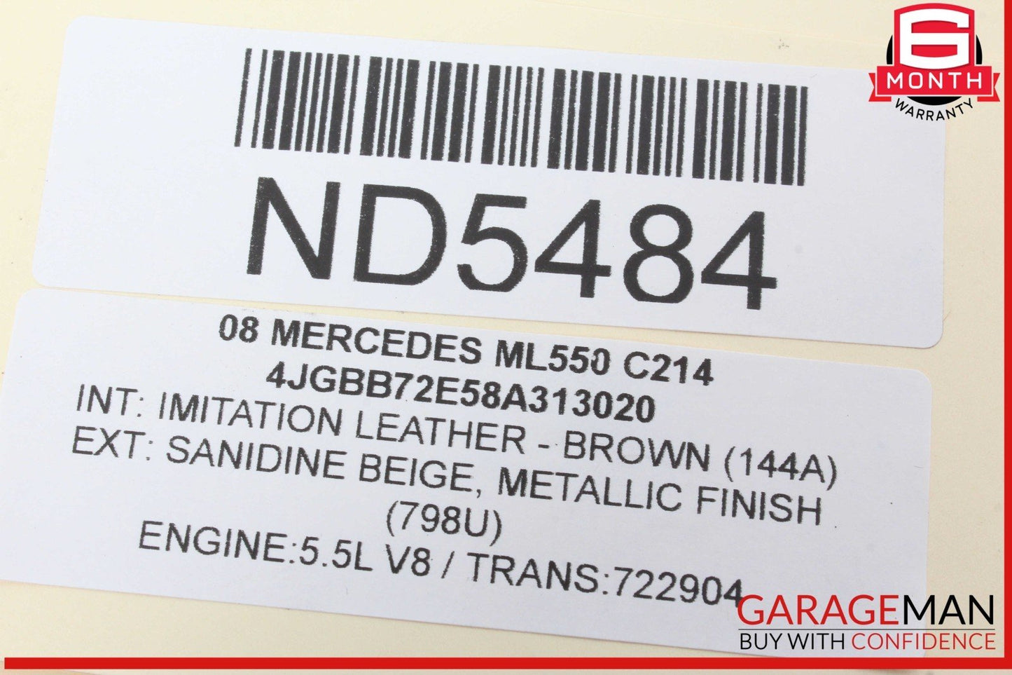 06-08 Mercedes W164 ML550 Front Right Passenger Side Door Rear View Mirror Glass