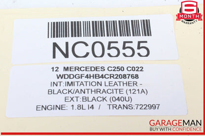 12-14 Mercedes W204 C250 C300 Rear Right Side Taillight Tail Light Lamp OEM