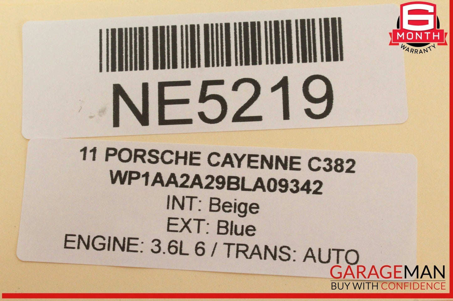 11-18 Porsche Cayenne 958 Rear Left Side Door Window Regulator Motor OEM
