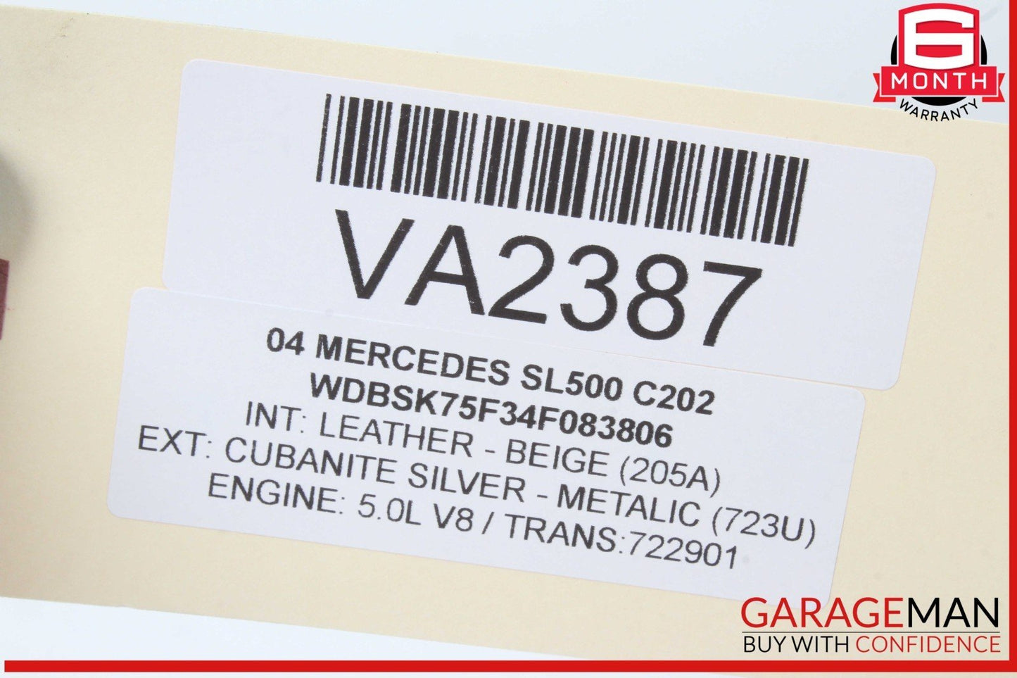 03-06 Mercedes R230 SL500 SL55 Front Left Exterior Door Handle Keyless Go OEM