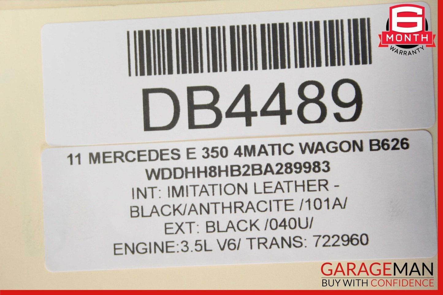 10-11 Mercedes W212 E350 4Matic AWD 3.5L V6 Engine Motor Block Assembly 138k