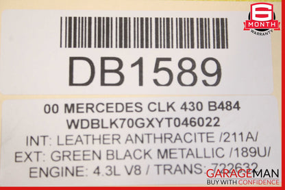 Mercedes W208 CLK430 S430 4.3L V8 M113 Complete Engine Motor Block Assembly 173k
