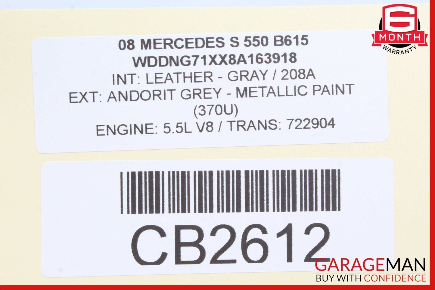 07-14 Mercedes W221 S550 CL600 Rear Trunk Lid Lock Latch Actuator w/ Handle Assy