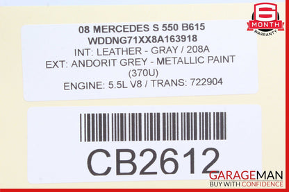 07-14 Mercedes W221 S550 CL600 Rear Trunk Lid Lock Latch Actuator w/ Handle Assy