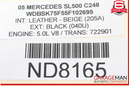 03-12 Mercedes R230 SL500 SL55 AMG Front Left SAM Fuse Box Control Module OEM