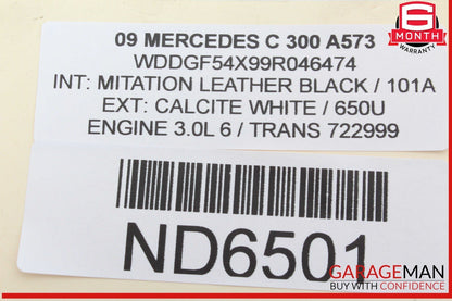 08-11 Mercedes W204 C300 C350 Instrument Speedometer Cluster 2045409648 OEM