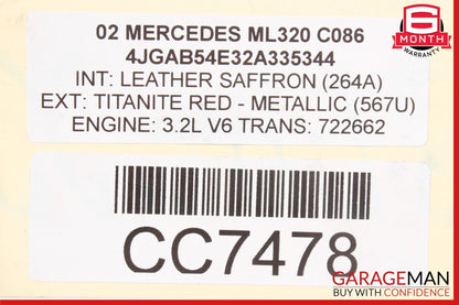 98-05 Mercedes W163 ML320 ML500 Rear Diff Differential Axle Carrier Assembly OEM