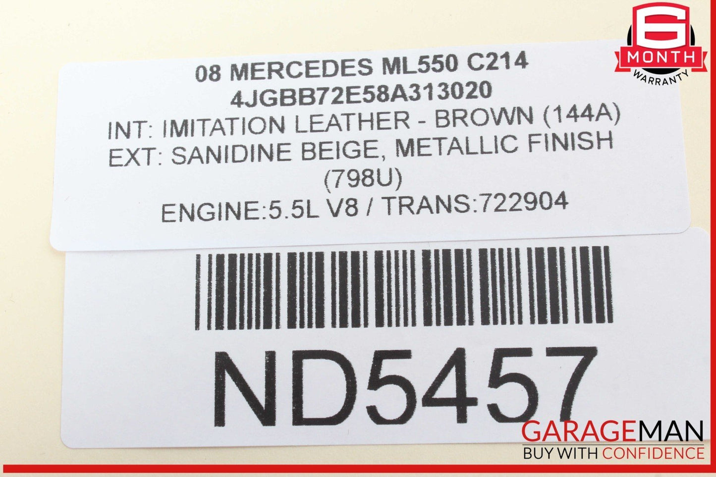 07-08 Mercedes W164 ML550 GL450 Front Left Driver Side Door Rear View Mirror OEM