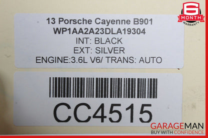 11-18 Porsche Cayenne 958 Engine Cooling Fan Motor Shroud Assembly OEM
